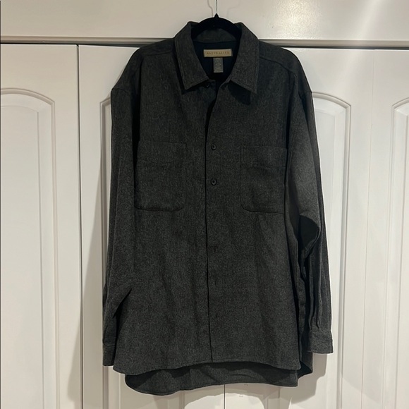 Naturalife men’s XXL gray wool button up shirt.‎  Like new winter - Picture 1 of 5